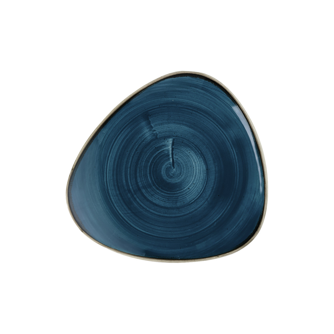 Stonecast, Teller flach dreieckig ø 229 mm Java Blue